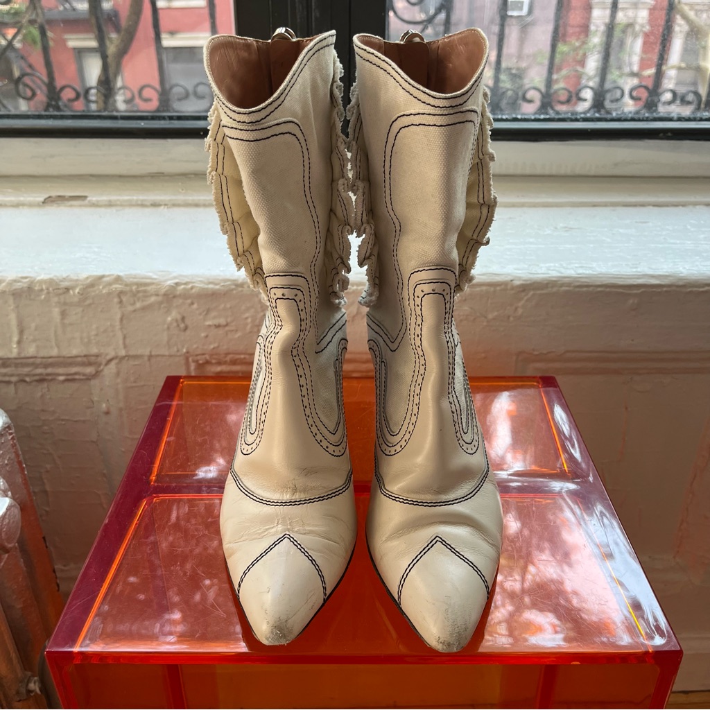 Zimmermann Ruffle Patchwork Boot Size 37